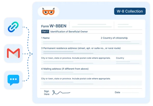 Streamlined W-8 collection
