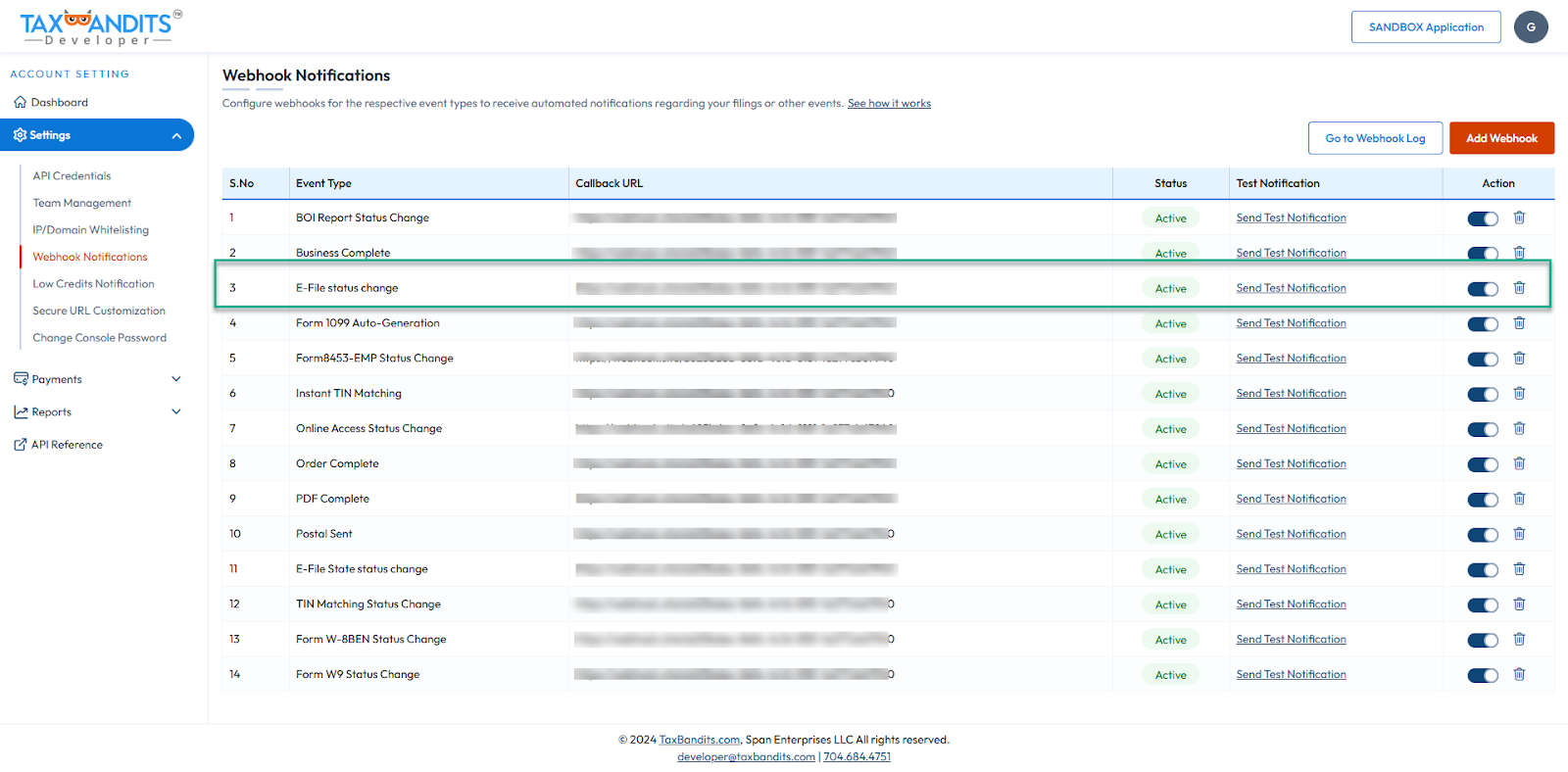 Complete Webhook